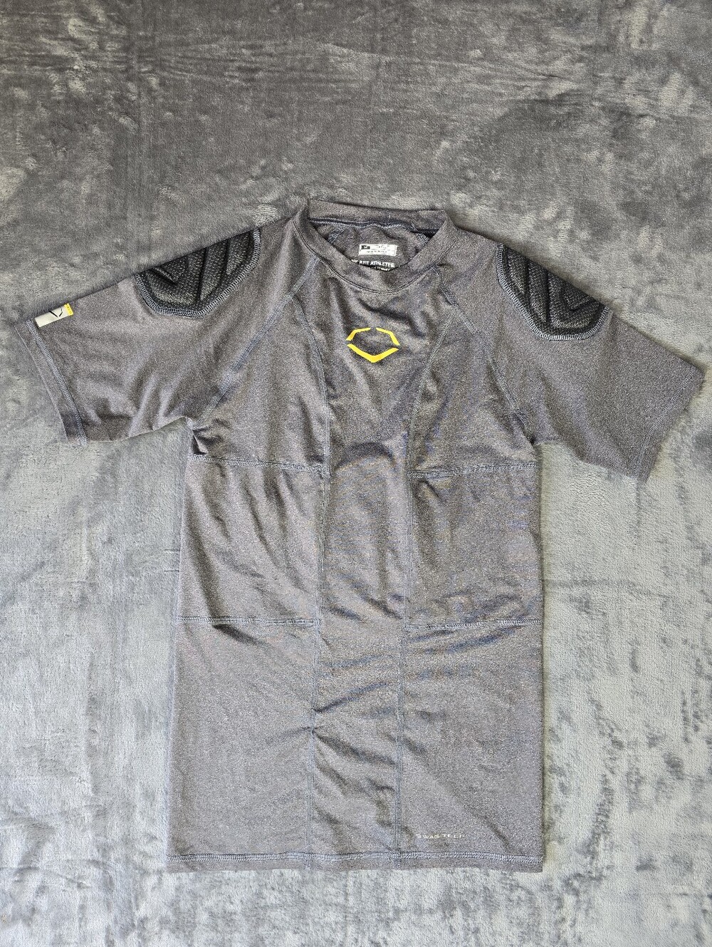 Evoshield Swag Tech Padded Baseball Fitted Shirt Size Medium Gray